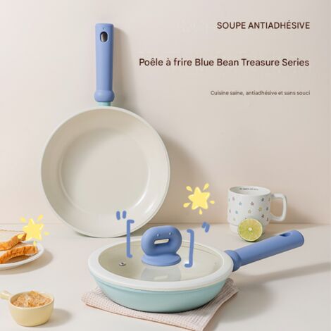 Poêle à frire antiadhésive en céramique, ustensile de cuisine polyvalent, compatible induction et gaz, saine et facile à nettoyer pour cuisine domestique
