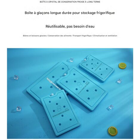 Plaques Glacées Réutilisables 600ml & 800ml, Lot de 4, Refroidissement Efficace, Conservation Fraîcheur, Idéales pour Ventilateurs Glacés, Sacs Isothermes et Usage Domestique (1/5)