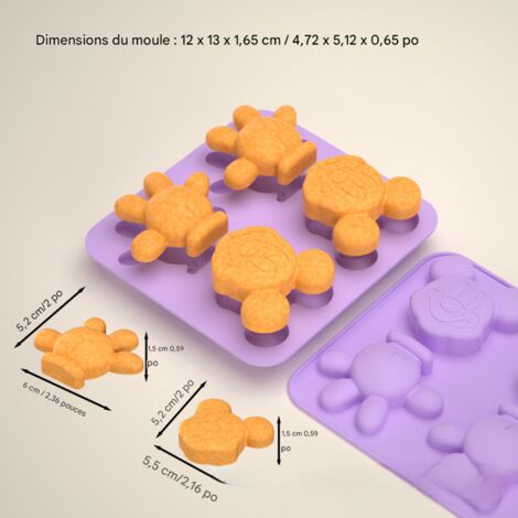 Moule à Glaçons en Silicone Alimentaire, Lot de 6, Formes Créatives (Mickey/Candy/Boule), Démoulage Facile, Congélation Rapide, Idéal pour Usage Maison et Été (1/2)
