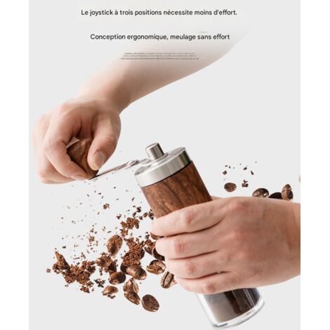 Moulin à Café Manuel en Acier Inoxydable, Moulin à Café Portable Réglable, Idéal pour Café Frais à la Maison, en Voyage ou en Plein Air, pour un Goût Parfait à Chaque Fois (1/5)