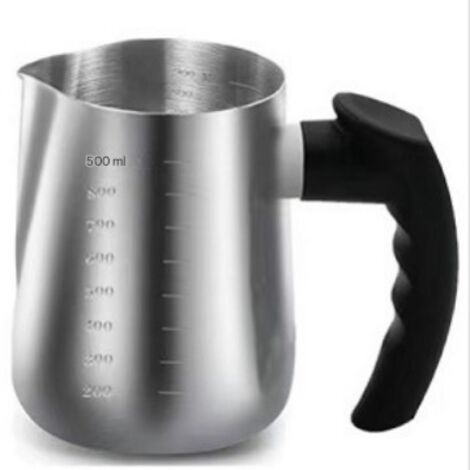 Pot à fondre cire aromatique en acier inoxydable, tasse à mesurer graduée, gobelet pour latte et mousse de lait, accessoire pratique pour café et décoration intérieure apaisante (1/5)