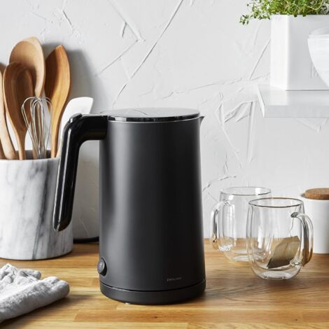 Bouilloire électrique 1,5L intérieur en acier inoxydable, haute puissance 2200W ébullition rapide, arrêt automatique et protection anti-séchage, pratique et sûre pour la cuisine domestique (1/5)