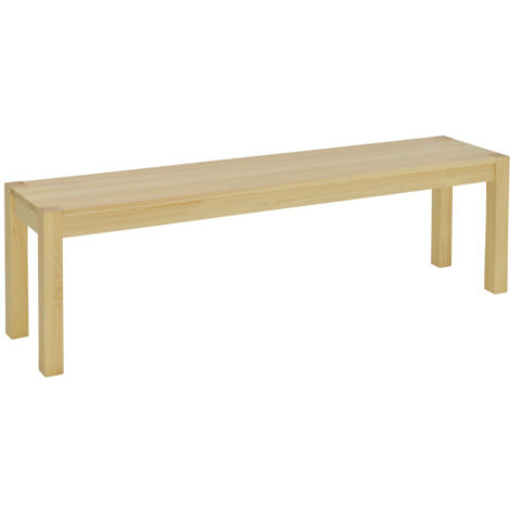 Banc 3 places en bois de pin style champêtre naturel, résistant jusqu'à 330kg, robuste et authentique pour cuisine et salle à manger (1/3)