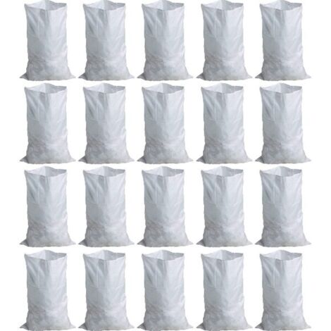 Sac à gravats x20 – Tissé résistant 60 kg – Dimensions 96 x 56 cm – Pour chantiers humides et déchirures