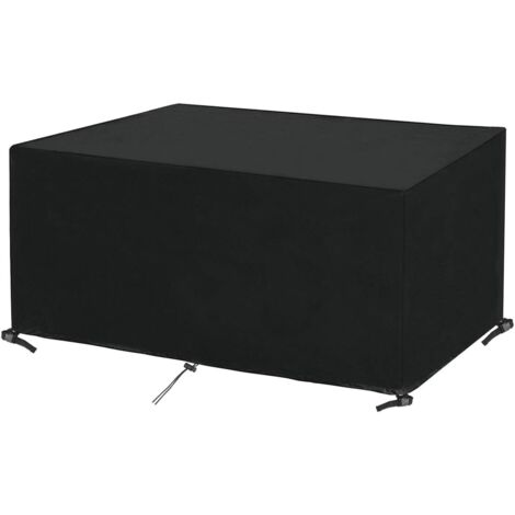 Housse rectangulaire pour meubles de jardin, housse de table de jardin en tissu Oxford imperméable et résistante à l'hiver, bâche de protection pour tables, chaises et ensembles de meubles de jardin (