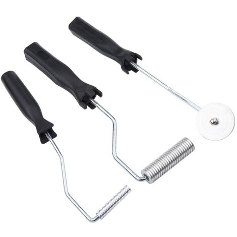 Sjlerst – Rouleau débulleur 3pcs – Outils en aluminium pour résine – Longueur 31 cm – Tête de rouleau 50/70 mm – Nettoyage des bulles d'air