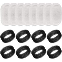 Filtres pour Fontaines Chat, 16 Pièces Filtres de Rechange pour Fontaines Chat et Chien, Filtre à Charbon Actif pour Fontaine Chat 3.2L Acier Inoxydable (8+8 Pièces)