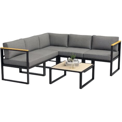 Fauteuil club moderne en tissu avec pieds en bois, fauteuil rembourré pour chambre et salon, 74 x 63 x 73 cm, gris (1/5)