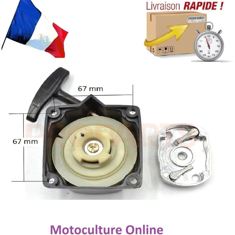Démarreur HPLIVE 66 Mm Pour Débroussailleuse 49cc 52cc - Tirette De Qualité Supérieure