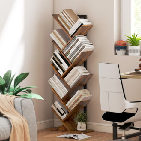 Bibliothèque arbre anti basculement étagère robuste livres design ...