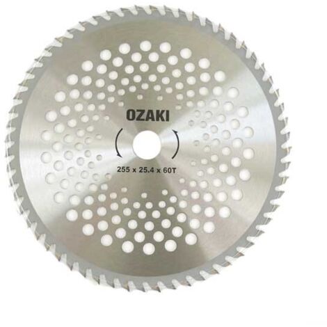 Lame débroussailleuse 255mm – 60 dents carbure pour élagage – Alésage 25.4mm – Épaisseur 1.4mm pour débroussailleuse 35cc