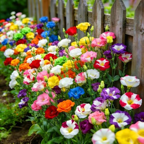 2000 graines de lisianthus mélangées, adaptées à la plantation en extérieur, vivaces, à fleurs, plantes ornementales de jardin et d'intérieur. (1/5)