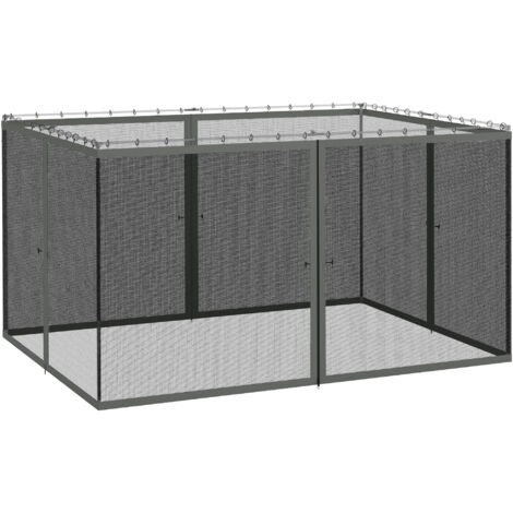 Moustiquaires tonnelle barnum pavillon jardin 3x4 m lot 4 moustiquaires zippées crochets attaches
