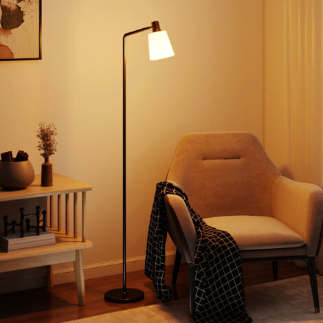 Lampe pied LED réglable tête pivotante 350° température couleur 3000K/4000K/6500K chambre salon noire (1/5)