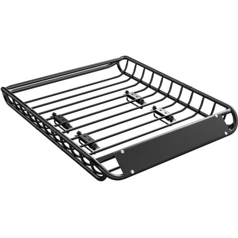 Panier toit universel avec pare-brise jusqu'à 150 kg, 116 x 92 x 11,5 cm pour SUV, noir