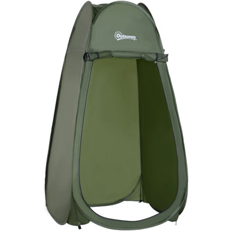 Tente douche pop-up toilette pliable portable anti-UV sac transport plage pêche randonnée bain extérieur vert