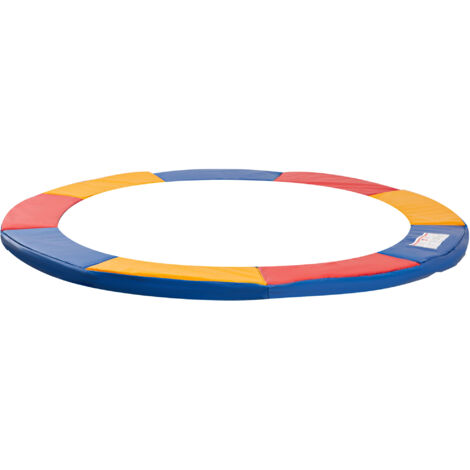 Housse pliable portable trampoline Ø305x1,5 cm protection jardin plastique mousse PE EPE rouge bleu jaune (1/5)