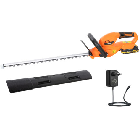 Coupe-haies 18 V, batterie 2000 mAh, lame double action, moteur brushless 51 cm, chargeur, orange