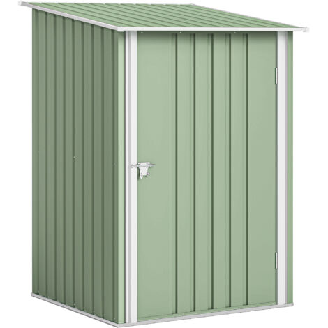 Abri jardin abri outils acier galvanisé porte, 100x104x160 cm, vert clair (1/5)