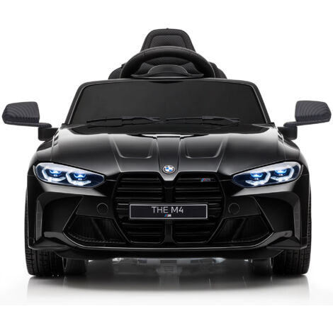 Voiture électrique enfant M4 12 V 2 moteurs suspension télécommande 2,4 GHz klaxon phares 3-5 km/h max 30 kg noir