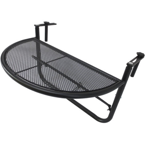 Table rampe pliante 3 hauteurs métalliques réglables 60x45x50 cm noir (1/5)