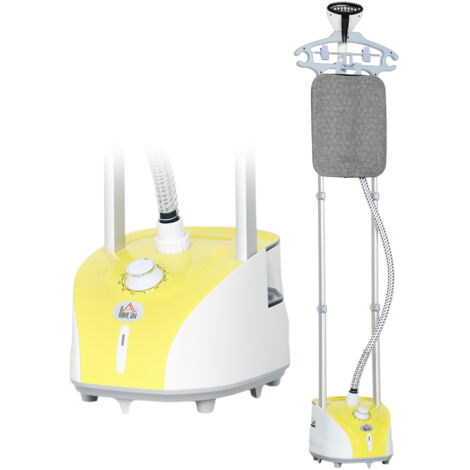 Fer à vapeur vertical 1950W 2 L avec température réglable en 11 niveaux et jaune à barre télescopique (1/5)