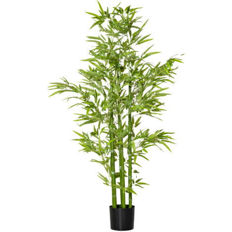 Plante bambou pot noir fausse plante intérieur extérieur réaliste hauteur 150 cm salons vérandas jardin (1/5)