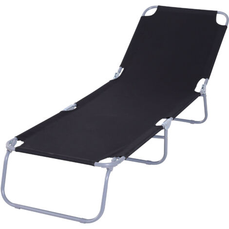 Chaise jardin pliante métal tissu Oxford respirant (1/5)