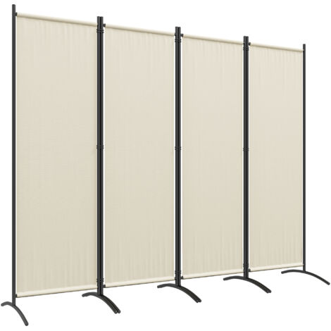 Moustiquaire pliante intérieure extérieure 4 panneaux 221x50x172 cm crème (1/5)