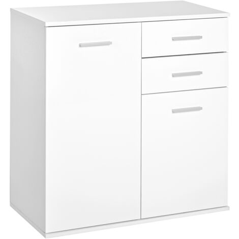 Console armoire buffet rangement polyvalent salle Ă manger portes tiroirs, 71x35x76 cm (1/5)