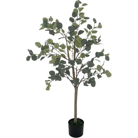 Eucalyptus artificiel décoratif de 120 cm avec 230 feuilles en pot pour un vert intérieur (1/5)