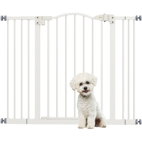 Barrière sécurité métallique réglable 74-100 cm porte compagnie fermeture auto noire HaChi (1/5)