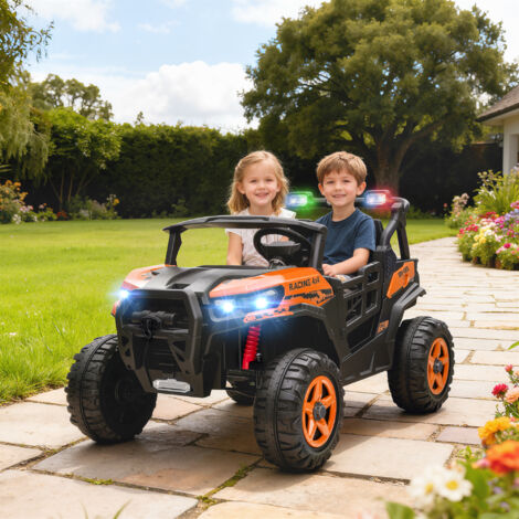 Quad Électrique Enfant 12V ATV Tout-Terrain avec Télécommande Parentale – 2 Moteurs, Suspension, Lumières LED, Musique, Bluetooth & USB, Voiture