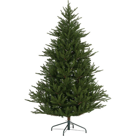 Sapin Noël 183 cm apparence réaliste montage rapide support inclus plastique ignifuge (1/5)