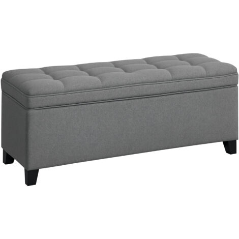 Établi rangement 2 charnières sécurité table basculante chambre/salon, 120x40x48 cm, gris foncé (1/5)