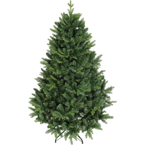 Sapin Noël artificiel 180 cm haut 818 branches réaliste base acier maison bureau vert (1/5)