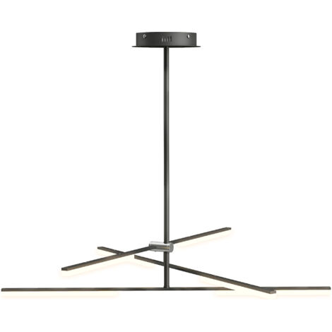Lampe plafond LED moderne Ø100x79 cm, abat-jour acrylique, angle lumière réglable, salon/chambre/cuisine (1/5)