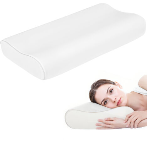 Oreiller mousse mémoire, double hauteur, ergonomique, pour dormir sur côté ou dos. (1/5)
