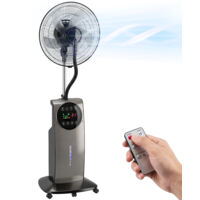 Ventilateur brumisateur, réservoir 3,1 L, 3 modes, 3 vitesses, roulettes, oscillation 70°, inclinaison 10°, minuterie 12 h, 90 W