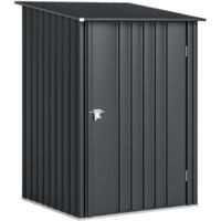 Porte-outils acier galvanisé garden shed, 100x104x160 cm, gris foncé