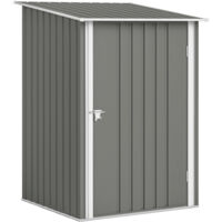 Porte-outils acier galvanisé garden shed porte articulée, 100x104x160 cm, gris clair