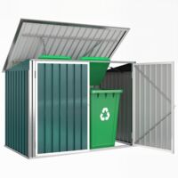 Abri extérieur acier poubelles double porte