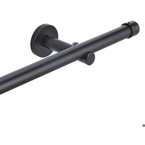 Tringle à rideau - CTLITE - 180 cm - Acier inoxydable - Noir - Design moderne (1/5)