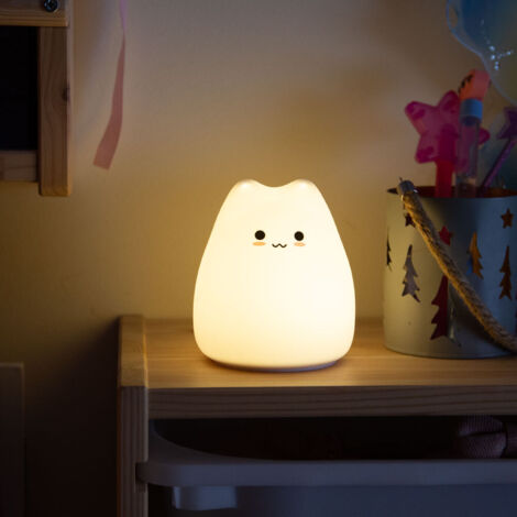 Nachtlampe "Katze" für Kinder-Nachttisch, LED-Nachtlicht und wiederaufladbar