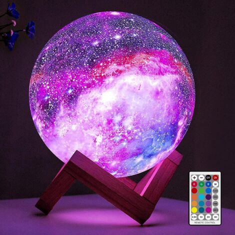 Mondlampe, Galaxie-Lampe, 15 cm, 16 Farben, LED, 3D-Mondlicht, Fernbedienung und Touch-Steuerung, Mond-Nachtlicht, Geschenke für Mädchen, Jungen, Kinder, Frauen, Geburtstag