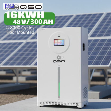Batería de fosfato de hierro y litio de 48 V y 300 Ah: célula solar de alto rendimiento de 16 kWh para almacenamiento de energía, vehículos recreativos, hogares y aplicaciones fuera de la red (con rue
