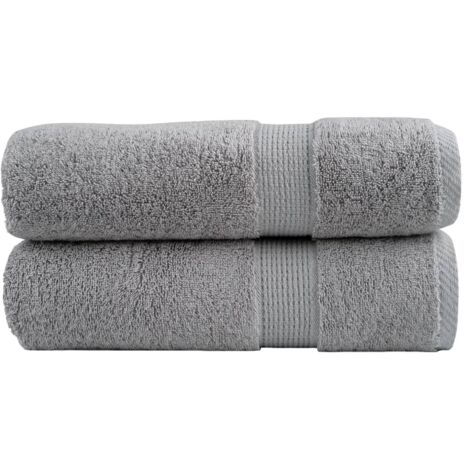 Serviettes de bain de qualité supérieure SOLUND 2 pcs gris vidaXL