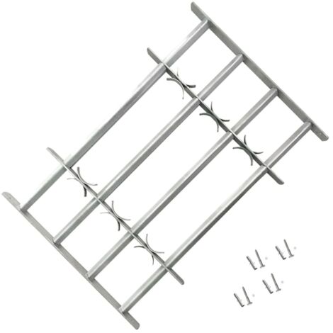 Vidaxl – Grille de sécurité 500-650 mm en acier galvanisé – 4 barres transversales – Installation horizontale – Protection contre le vol