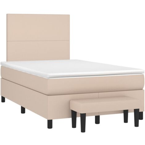 Sommier à lattes de lit avec matelas Cappuccino 120x200 cm vidaXL (1/5)