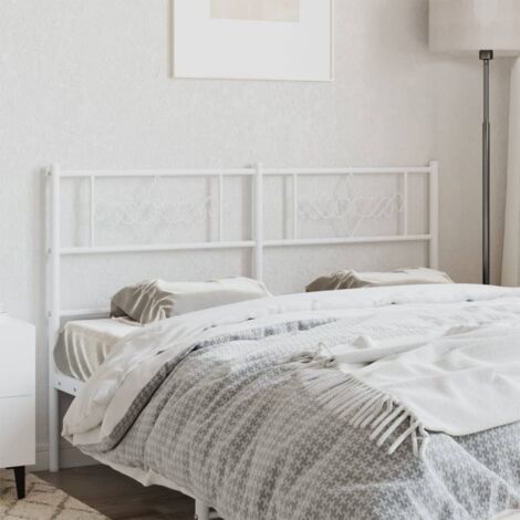 Tête de lit de remplacement métal blanc 160 cm vidaXL (1/5)
